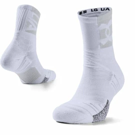 Ponožky Under Armour Playmaker Mid-Crew white