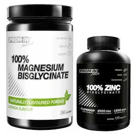 Prom-IN 100% Magnesium Bisglycinate 390 g citron + Prom-IN 100% Zinc Bisglycinate 120 tablet