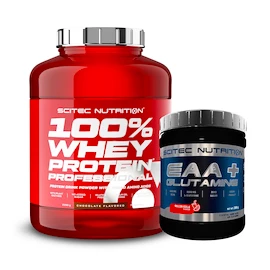 Scitec Nutrition 100% Whey Protein Professional 2350 g + Scitec Nutrition EAA + Glutamín 300 g