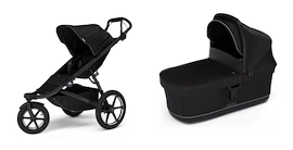 Športový kočík Thule Urban Glide 3 Black + Korbička Bassinet Black