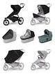 Športový kočík Thule Urban Glide 3 Black + Korbička Bassinet Mid blue SET 7v1