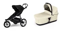 Športový kočík Thule Urban Glide 3 Black + Korbička Bassinet Soft beige