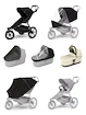 Športový kočík Thule Urban Glide 3 Black + Korbička Bassinet Soft beige SET 7v1