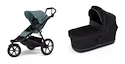 Športový kočík Thule Urban Glide 3 Mid blue + Korbička Bassinet Black