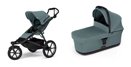 Športový kočík Thule Urban Glide 3 Mid blue + Korbička Bassinet Mid blue