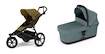 Športový kočík Thule Urban Glide 3 Nutria green + Korbička Bassinet Mid blue