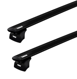 Strešný nosič Thule s hliníkovou EVO tyčou čierny Jeep Commander (Standard Crossbars) 5-dr SUV s T-Profilom 06+