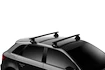 Strešný nosič Thule s hliníkovou EVO tyčou čierny Nissan Mistral 3-dr Hatchback s holou strechou 10-16