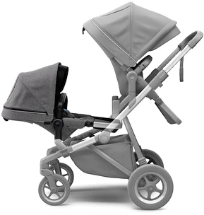 Súrodenecké sedadlo Thule Sleek Sibling seat Aluminum/Gray Melange