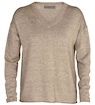 Sveter Icebreaker  Flaxen LS V Sweater Beige S