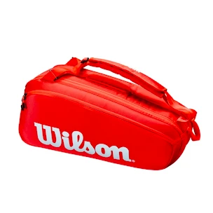 Taška na rakety Wilson  Super Tour 6 Pack Red